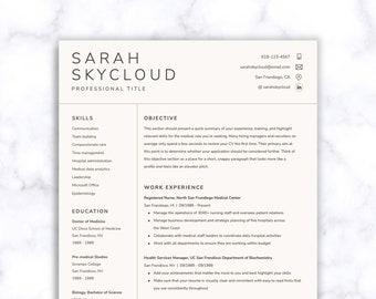 CV Template Word - Resume Template Google Docs - Professional Resume and Cover Letter Template - Digital Download - Google Docs Resume