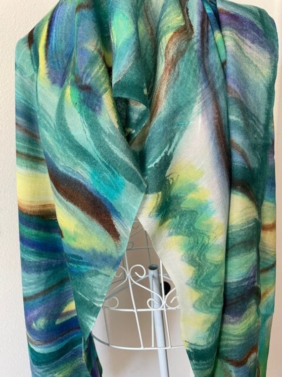 Retro Chico's Silk/Cashmere Wrap, Scarf or Shawl - image 1