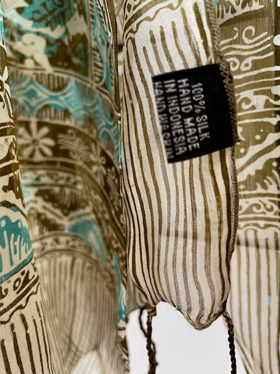 Hand-dyed Indonesian Silk Wrap/Shawl/Scarf - image 2