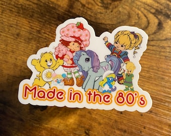 Sticker Made in the 80s Laminated Water-Resistant Laptop Water Bottle