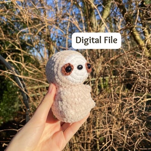 Jack the Sloth pattern by Rachel's Crochet Creations || Digital File || DIY simple cute animals chubby soft fluffy fun gift birthday