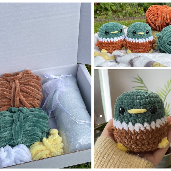 Häkelset „Pummelente“ von Rachel's Crochet Creations | Geschenk Tiere Plüschtier Amigurumi Geburtstag DIY Muster Stockente Zappelspielzeug Anfänger einfach