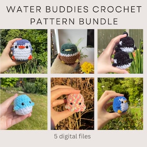 Water buddies pattern bundle by Rachel&#39;s Crochet Creations | Digital Files