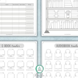 Reading planner for tracking book lists and bookshelf inventory