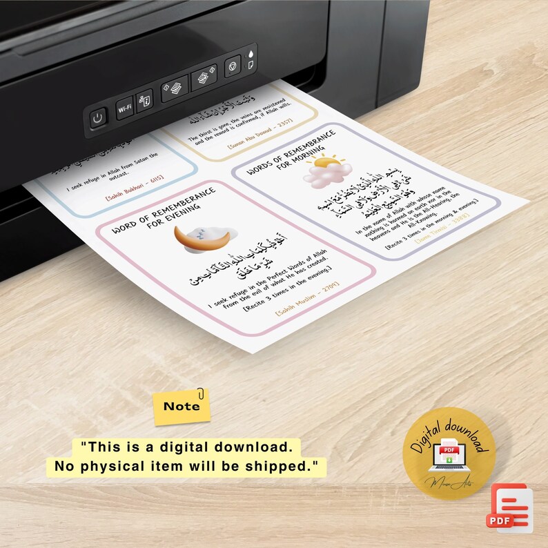Islamic Dua Flashcards for Kids, Printable Prophets Daily Dua for Children