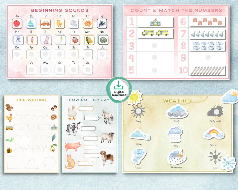 Montessori Toddler Learning Binder – Preschool Activities (digital ...