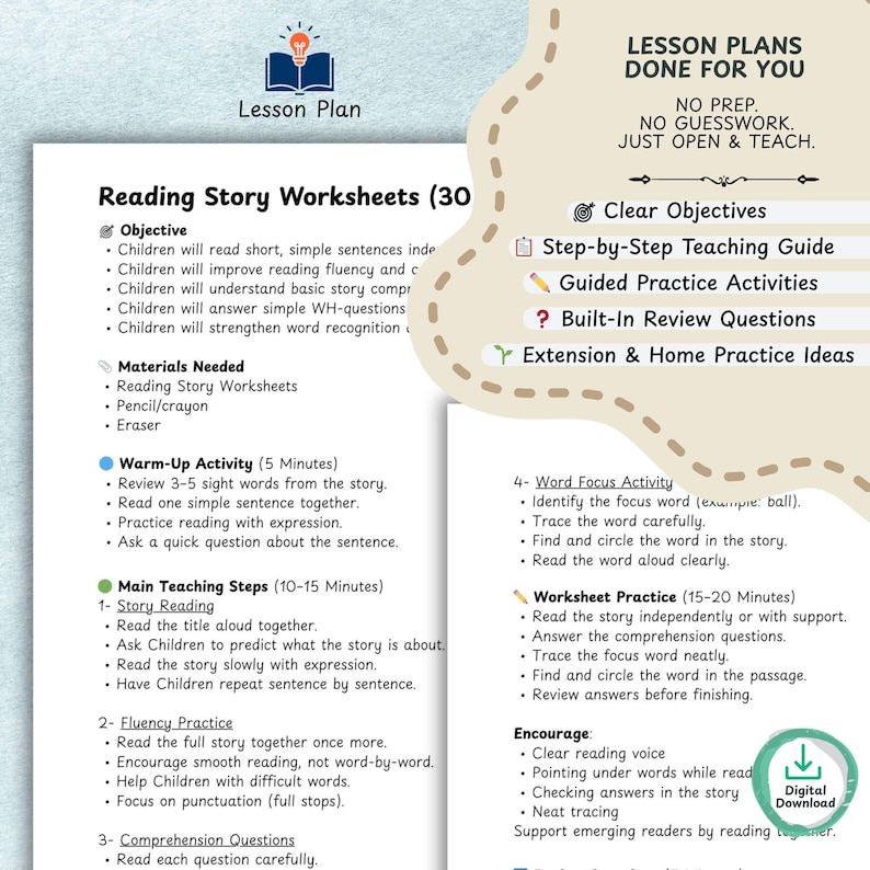Year-long preschool teaching resources with printables
