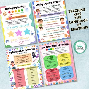 Fun SEL worksheets for children with finger tracing and coping tools