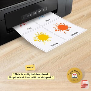Color Flashcards Nomenclature PRINTABLE Text Editable Montessori Cards ...