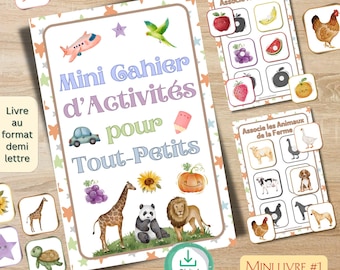 Mini Busy Book Printable: Toddler Learning Activities, Matching Game (PDF Download)