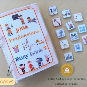 Professions Emplois Mini Occupé Book2 #7 | Aide communautaire à imprimer pour les tout-petits, classeur occupé | Matériel préscolaire pour l'école à la maison - PDF