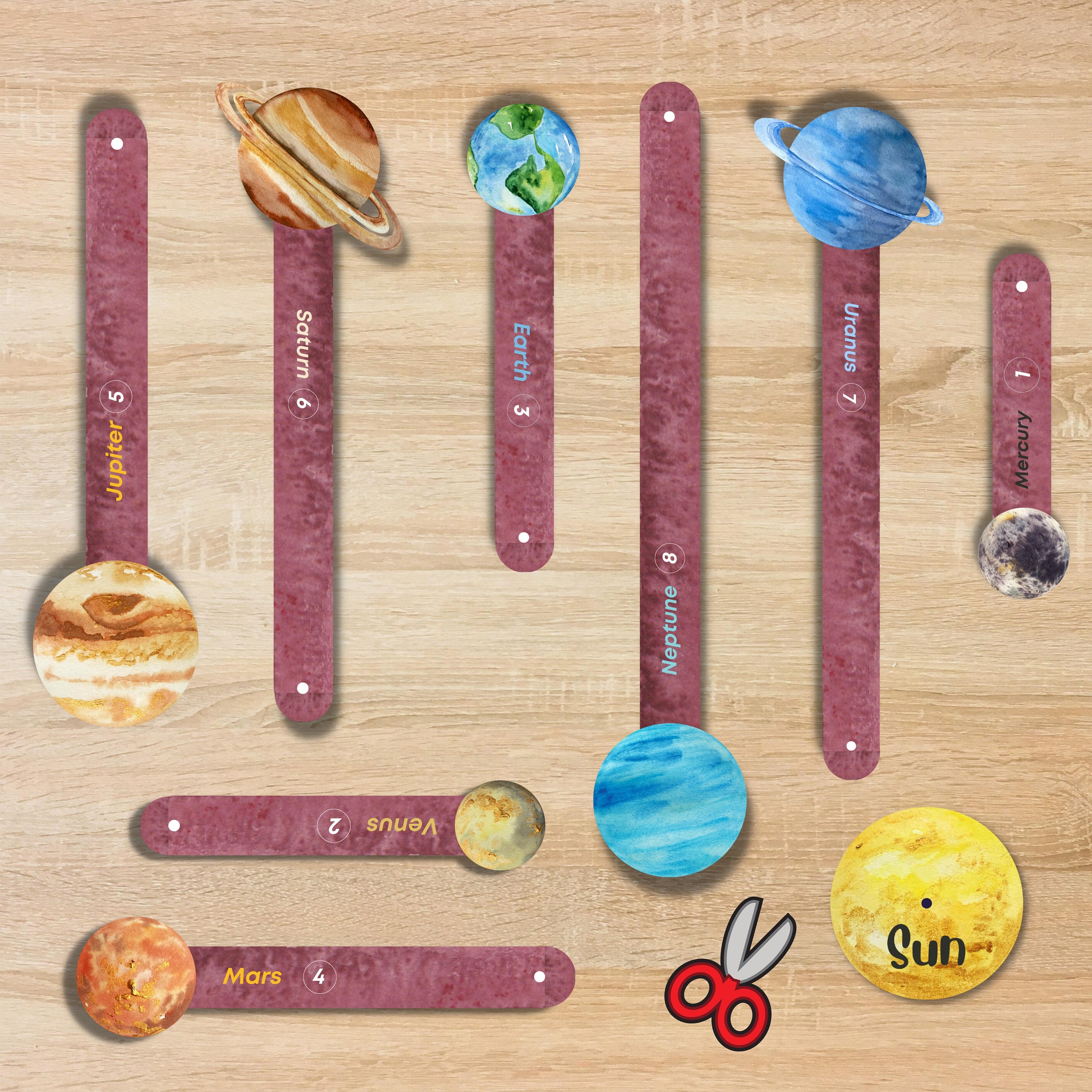 Watercolor Solar System Activities Printable Solar System Etsy