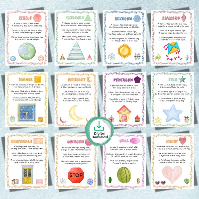 Triangular Poem Formen Gedicht Buch für Kinder | 12 gereimte Form-Gedichte (PDF) - Etsy.de
