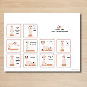 Little Muslims Interactive Salah Learning Activity for Kids Printable Namaz Prayer Steps