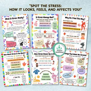 Mindfulness and calm down strategies worksheets for children SEL learning