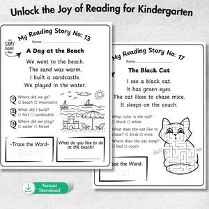 Kindergarten Reading Worksheets | Fun Phonics, Vocabulary, and Comprehension Activities for Kids