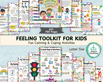 Werkboek copingvaardigheden voor kinderen AFDRUKBAAR | Mindfulness-activiteiten emotionele regulatie | Kalmtestrategieën DGT-kaarten, SEL-werkbladen pdf