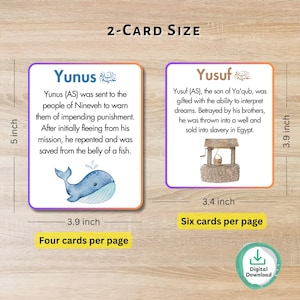 25 prophets Name in the Quran Islamic Learning Prophets Flashcards Printable PDF image 2