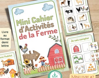 Farm Activity Book PDF: Toddler Busy Book, Homeschool Printable