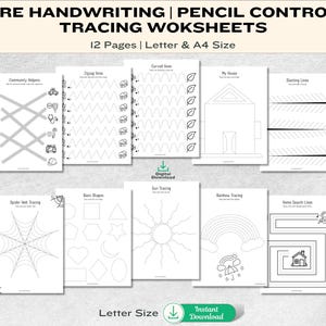 Pre-Handwriting Tracing Worksheets: Pencil Control Practice (PDF)