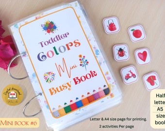 Colors Mini Busy Book for Toddlers: Sorting & Matching (PDF)