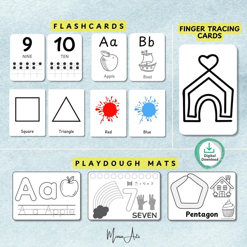 Toddler Learning Worksheets PDF – Fun Preschool Homeschool Activities
