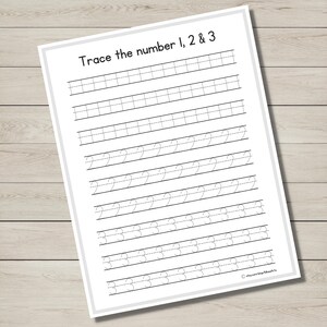 1-100 Number Tracing Worksheets, Pre Math Printable Toddler Numbers Handwriting Homeschool Preschool Worksheet