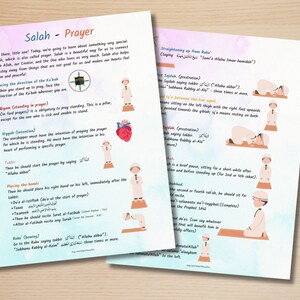 Little Muslims Interactive Salah Learning Activity for Kids Printable Namaz Prayer Steps