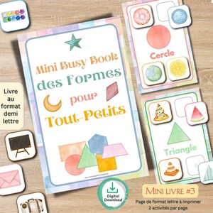 Mini Busy Book Interactif des Formes avec Objets à Associer – Jouet Éducatif à Imprimer | Activité Maternelle Inspirée Montessori