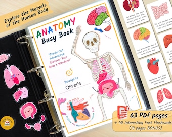 Anatomy Busy Book for Kids: Human Body Learning (Printable PDF)