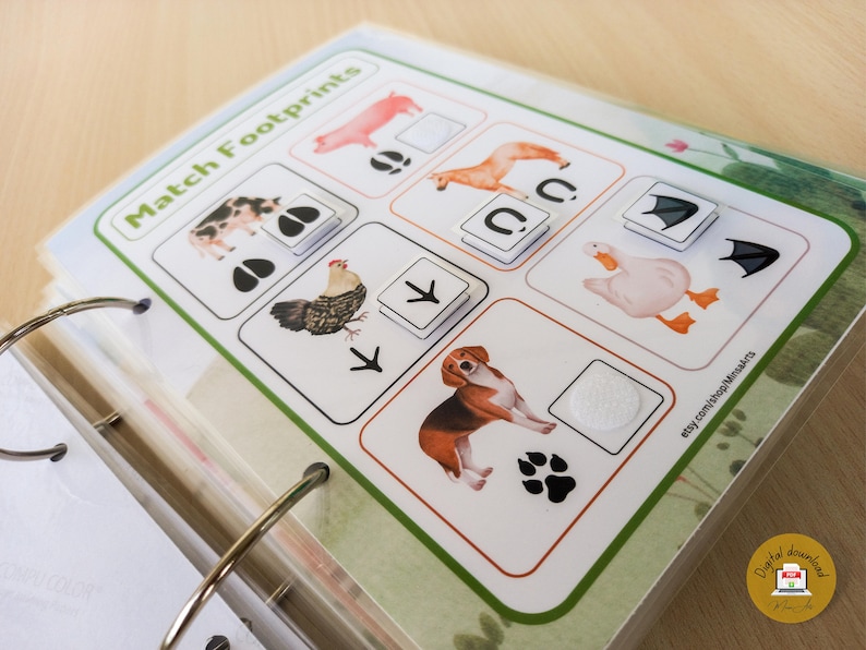 Printable farm animal adventure book for kids