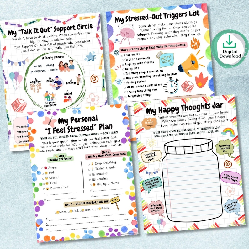 Emotional regulation workbook PDF for kids with anger management activities