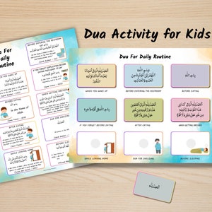 Tägliche Dua-Aktivität für Kinder, druckbares Spiel die Dua für Kleinkinder Arabisch Bittgebet PDF