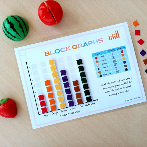 Math Activities, Block Graph For Toddler, Homeschool Printables, Preschool Learning Printable