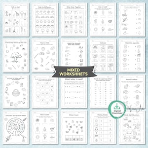 Comprehensive preschool worksheets and daily lesson plans