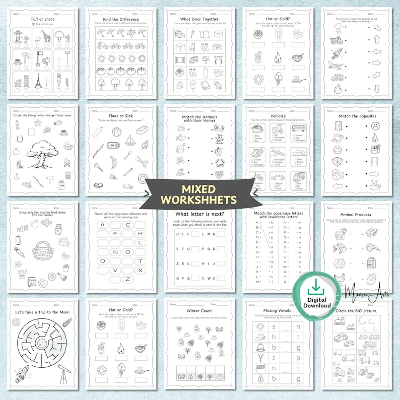 Comprehensive preschool worksheets and daily lesson plans
