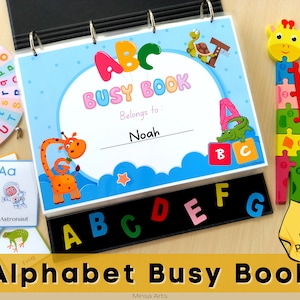 Alphabet Busy Book: Toddler Learning Binder (PDF Printables)