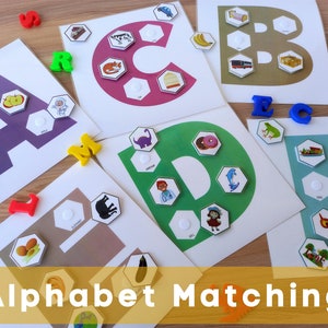 Alphabet Matching Game: Toddler ABC Learning Activity (Digital Download)