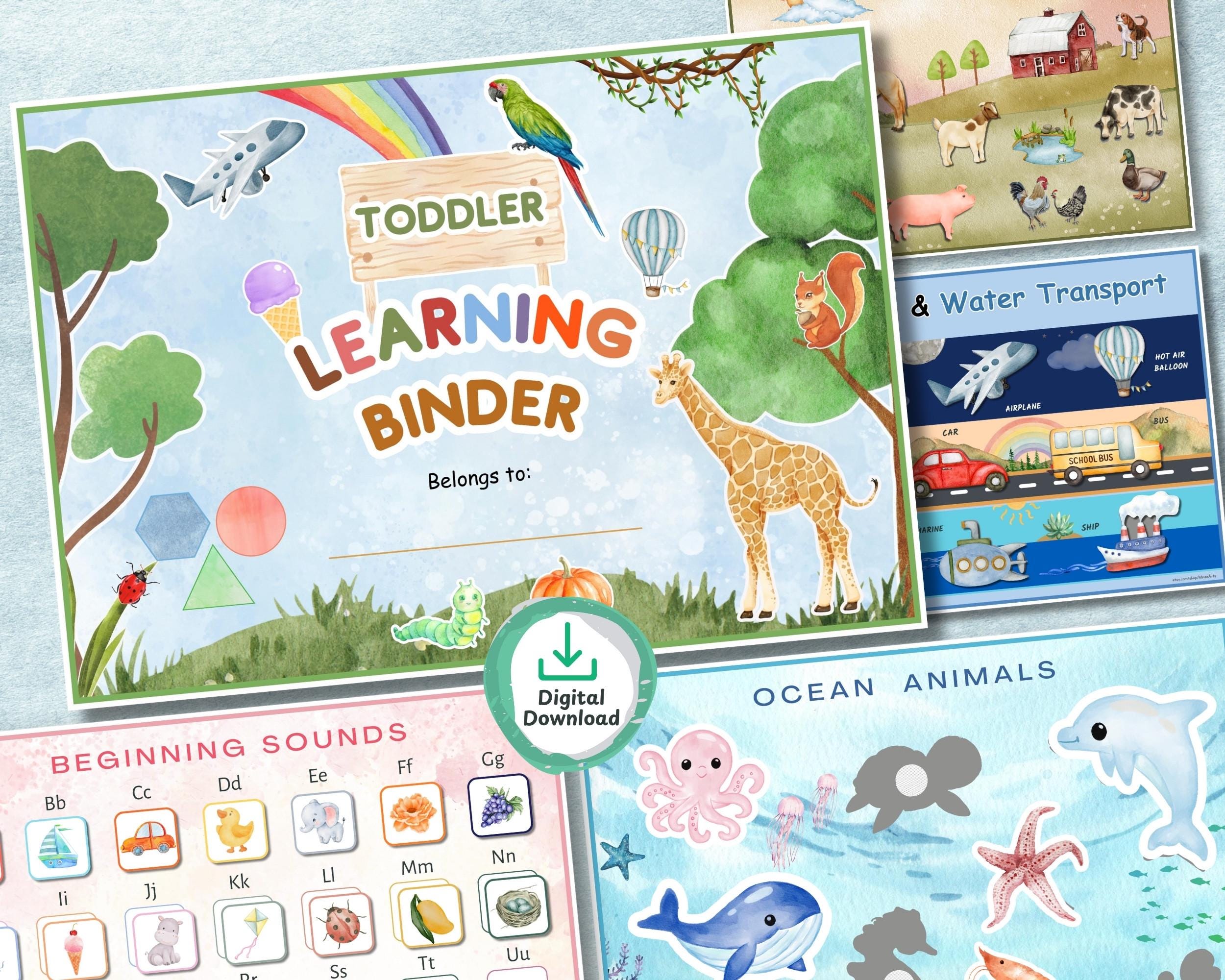 Montessori Toddler Learning Binder – Preschool Activities (digital ...