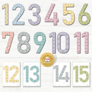 NEUTRAL Überspringen Sie das Zählen Große Anzahl Anzeige und Poster | Math Multiplikation Klassenzimmer Dekor