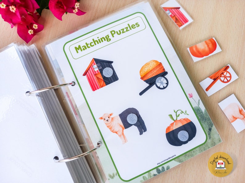 Farm animal-themed toddler activity book