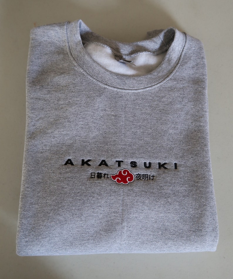Anime Crewneck Anime Embroidered Sweatshirt Embroidery - Etsy