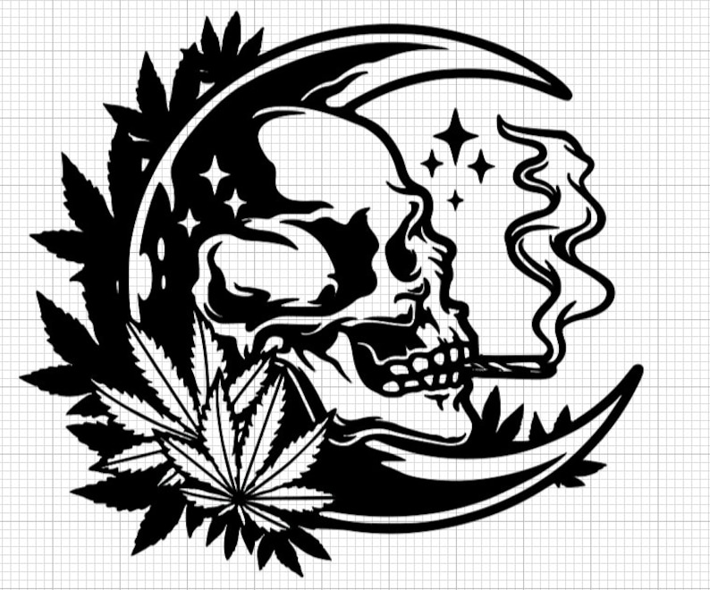 420 Skull Svg | 420 Svg | Skull Cannabis Svg | 420 Marijuana Svg | Marijuana Svg | Smoking Blunt Svg | Cutting File 