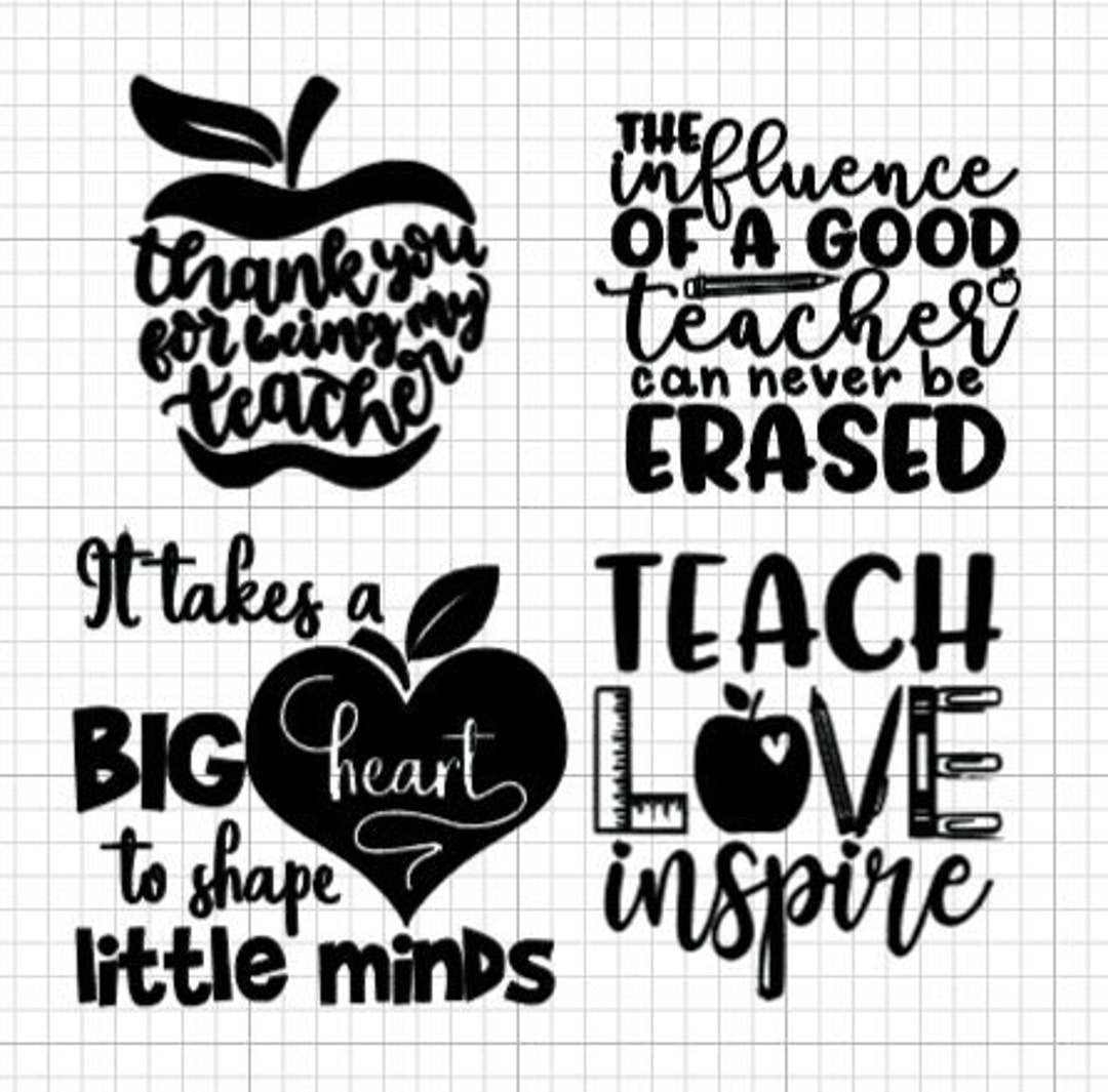 Teacher SVG Teacher Cut File Cricut Design Space SVG Bundle - Etsy ...