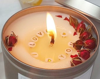 Candela personalizzata con messaggio nascosto, candela personalizzata con messaggio segreto all'interno, compleanno, regalo di anniversario, San Valentino, per fidanzato