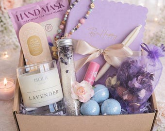 Pamper Hamper Beauty Box Birthday Girl Gift, Self Care package, Bath box, Good Luck, Exam gift, Hug in a box, Friendship gift, Get well soon