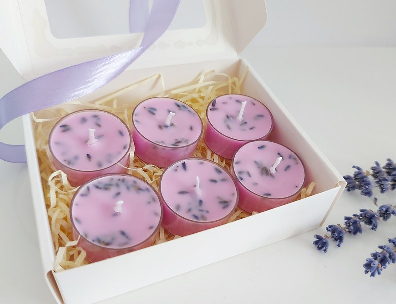 Soy Tea Light Candles Mini Tealight Candles Gift Box Scented Etsy