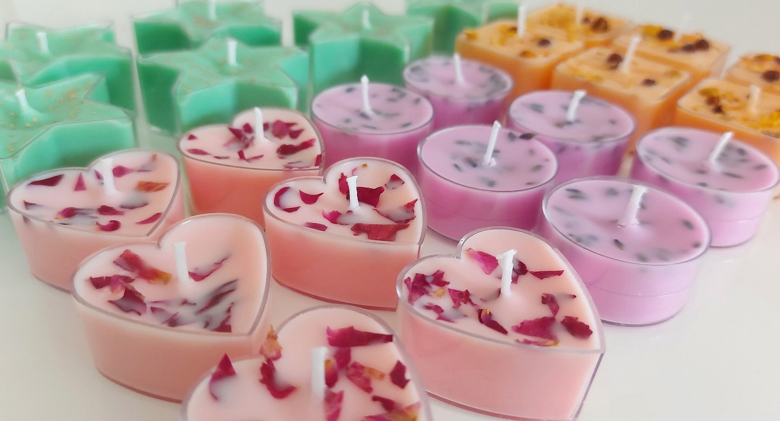 Soy Tea Light Candles Mini Tealight Candles Gift Box Scented Etsy