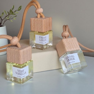 Hangende autoverspreider – Natuurlijke etherische olie Autoluchtverfrisser – Navulbare autoparfumfles – Huis- en kamergeur