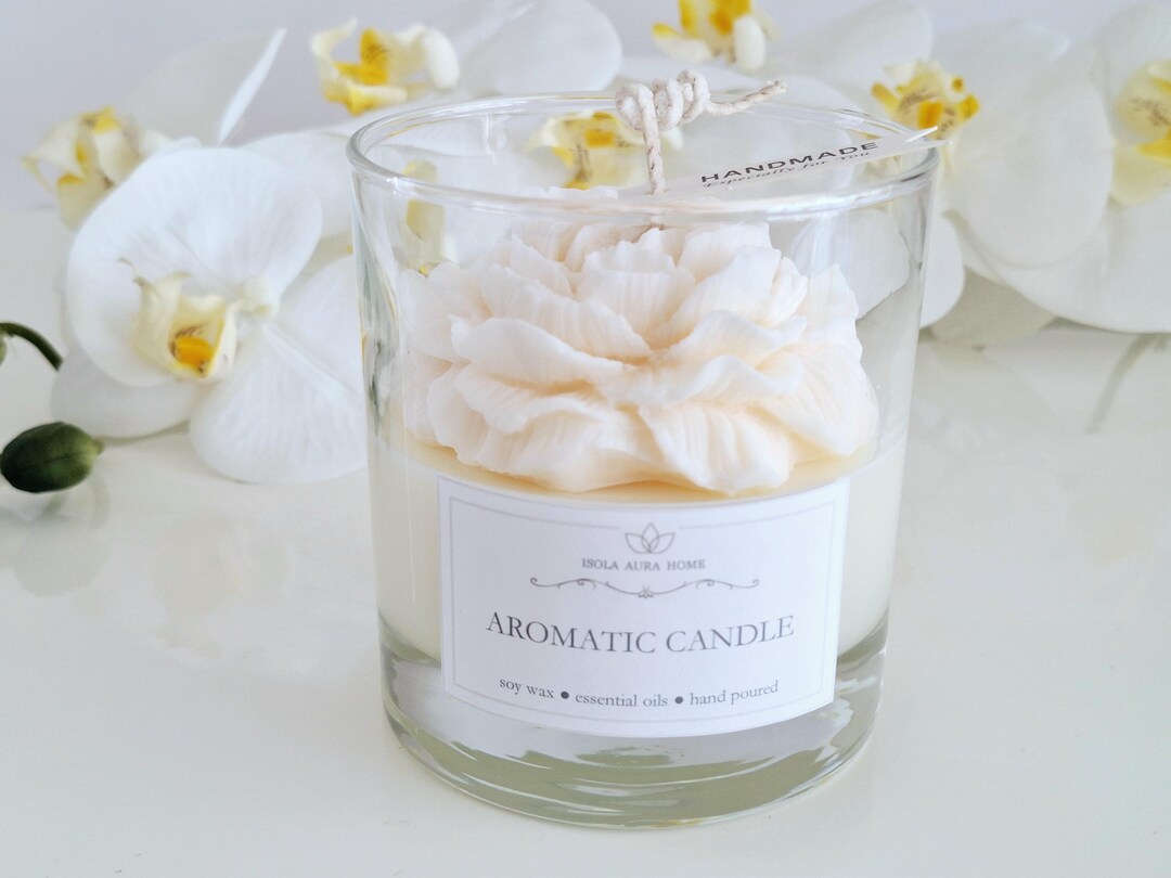 white-peony-flower-candle-decorative-personalized-gift-floral-home